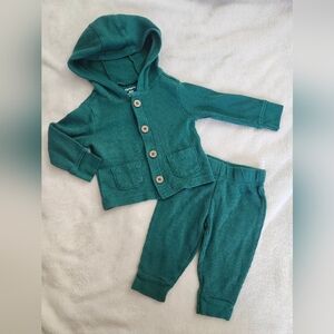 Carter's Baby Green Waffle Knit Set